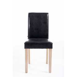 Silla de comedor negra Ina Natura