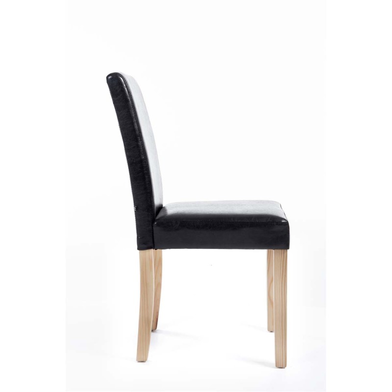 Silla de comedor negra Ina Natura