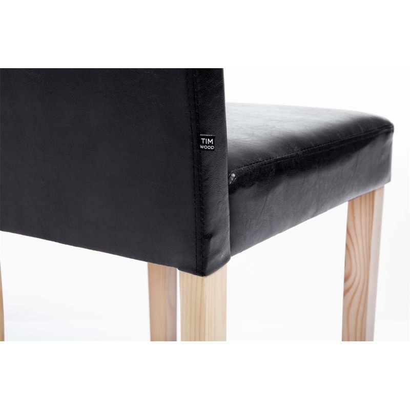 Silla de comedor negra Ina Natura