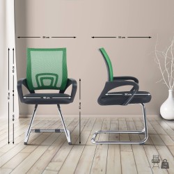 Silla de visita verde Eureka