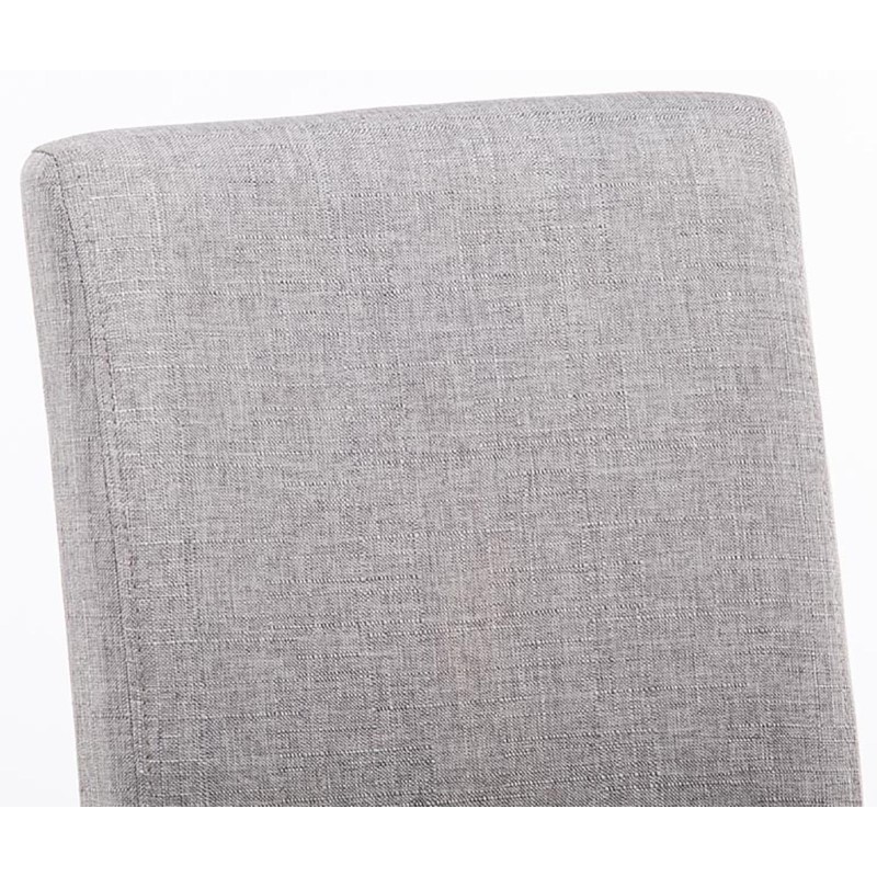 Silla de comedor Ina, tela negra y gris claro