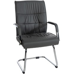 Silla de visita gris Sievert