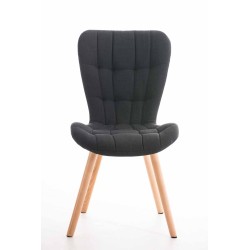 Silla Elda, tela negra natural