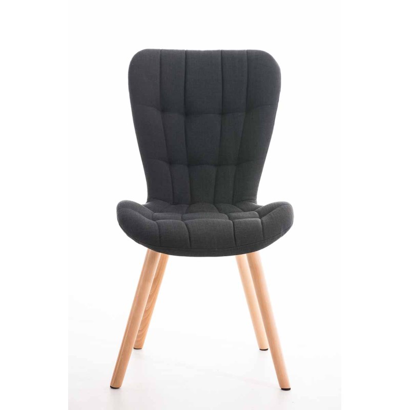 Silla Elda, tela negra natural