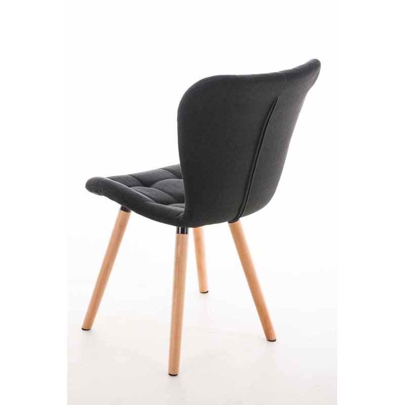 Silla Elda, tela negra natural