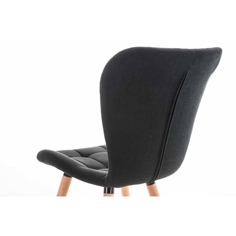 Silla Elda, tela negra natural