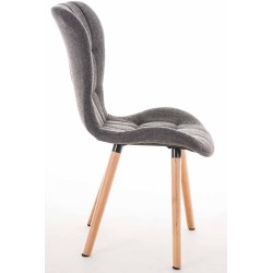 Silla Elda, tapizado: gris claro natural