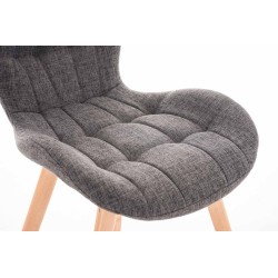 Silla Elda, tapizado: gris claro natural