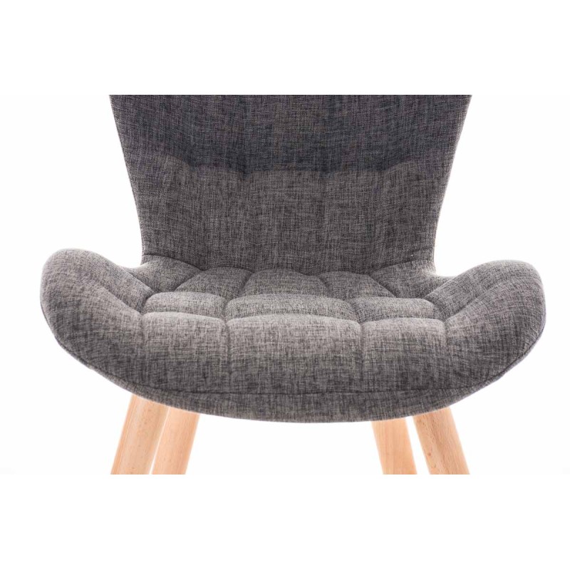 Silla Elda, tapizado: gris claro natural