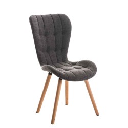 Silla Elda, tapizado: gris claro natural