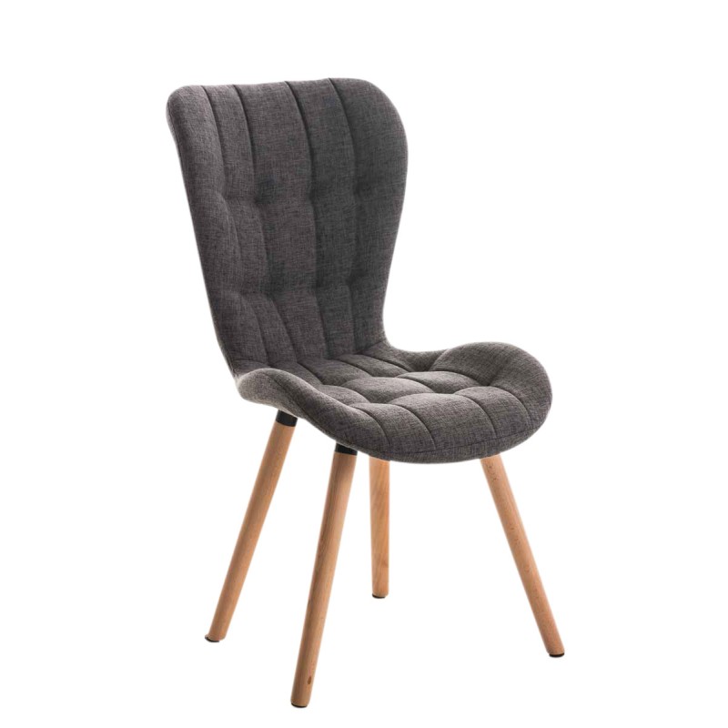 Silla Elda, tapizado: gris claro natural