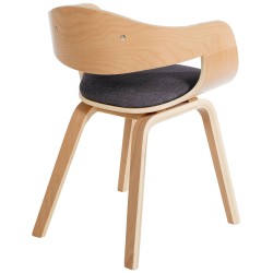 Silla de visita Kingston en tela natural/gris claro