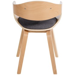 Silla de visita Kingston en tela natural/gris claro