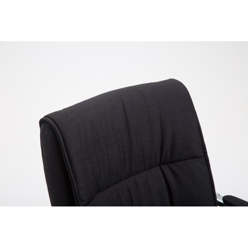 Silla de visita Sievert, tela negra