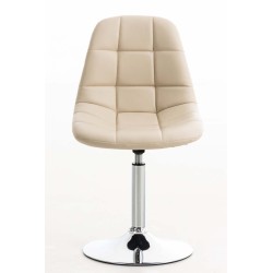 Sillón Emil, piel sintética, color crema
