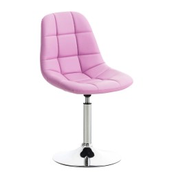 Sillón Emil, piel sintética rosa
