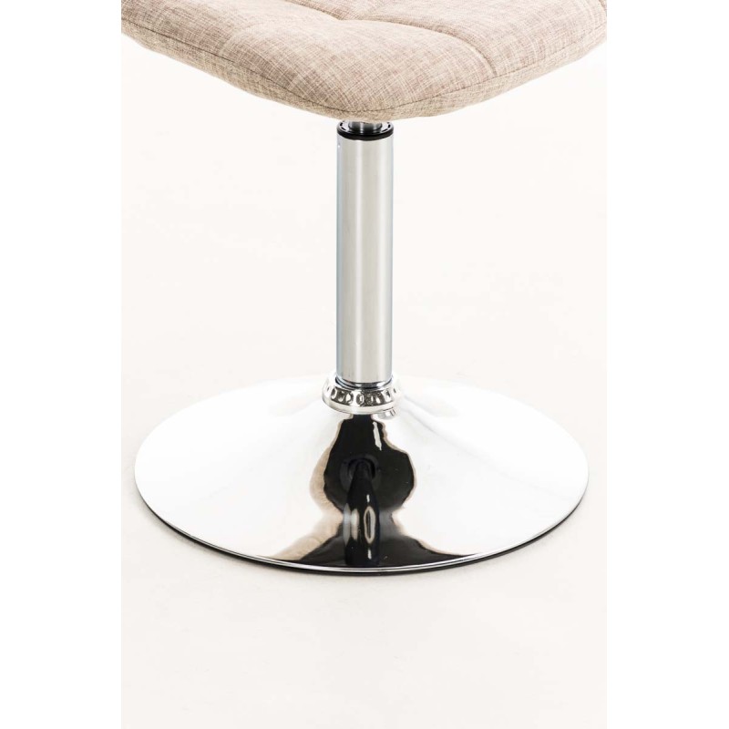 Sillón Emil, tapizado en tela color crema