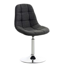 Sillón Emil, tapizado en tela gris oscuro