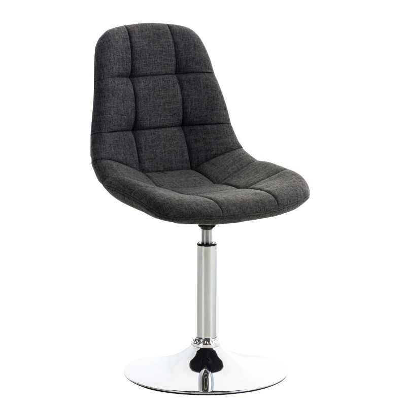 Sillón Emil, tapizado en tela gris oscuro