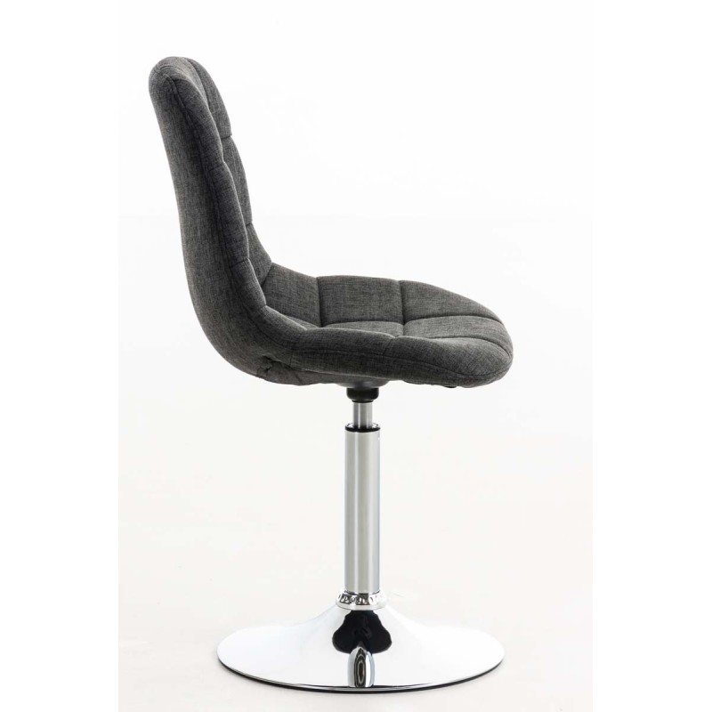 Sillón Emil, tapizado en tela gris oscuro