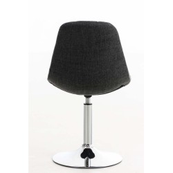 Sillón Emil, tapizado en tela gris oscuro