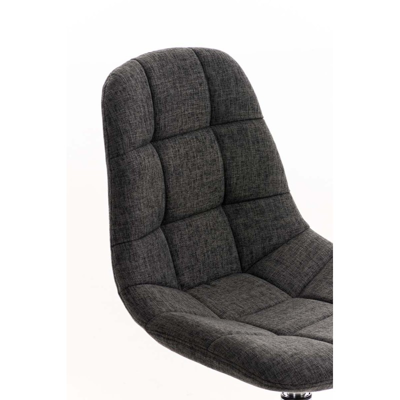 Sillón Emil, tapizado en tela gris oscuro