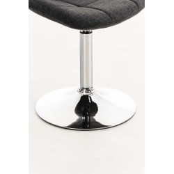 Sillón Emil, tapizado en tela gris oscuro