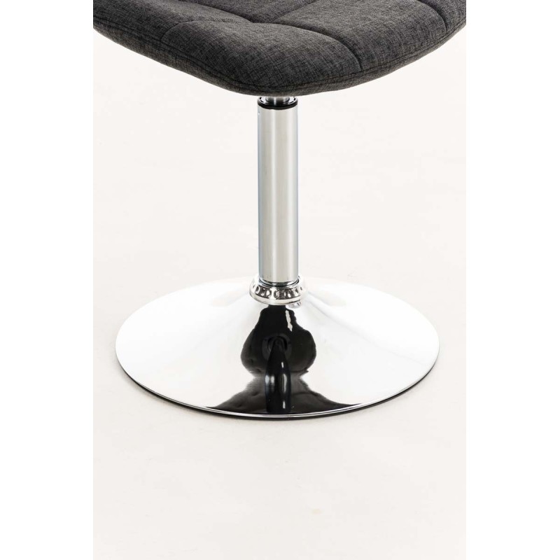 Sillón Emil, tapizado en tela gris oscuro