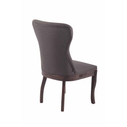 Sillón Windsor, tapizado en tela gris oscuro