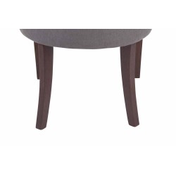 Silla de comedor Aberdeen, tapizada en tela gris oscuro antigua.