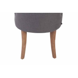 Silla de comedor Aberdeen, tela gris oscuro antigua clara