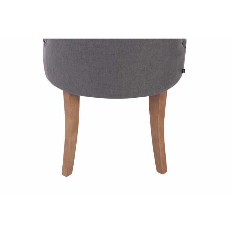 Silla de comedor Aberdeen, tela gris oscuro antigua clara