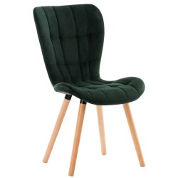 Sillón Elda, terciopelo, verde