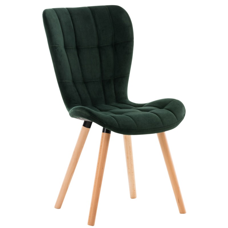 Sillón Elda, terciopelo, verde