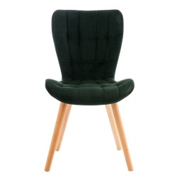 Sillón Elda, terciopelo, verde