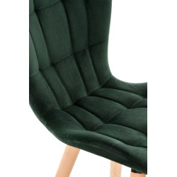 Sillón Elda, terciopelo, verde