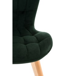 Sillón Elda, terciopelo, verde