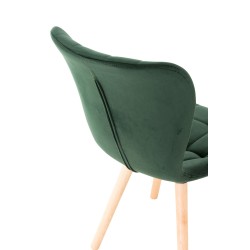Sillón Elda, terciopelo, verde