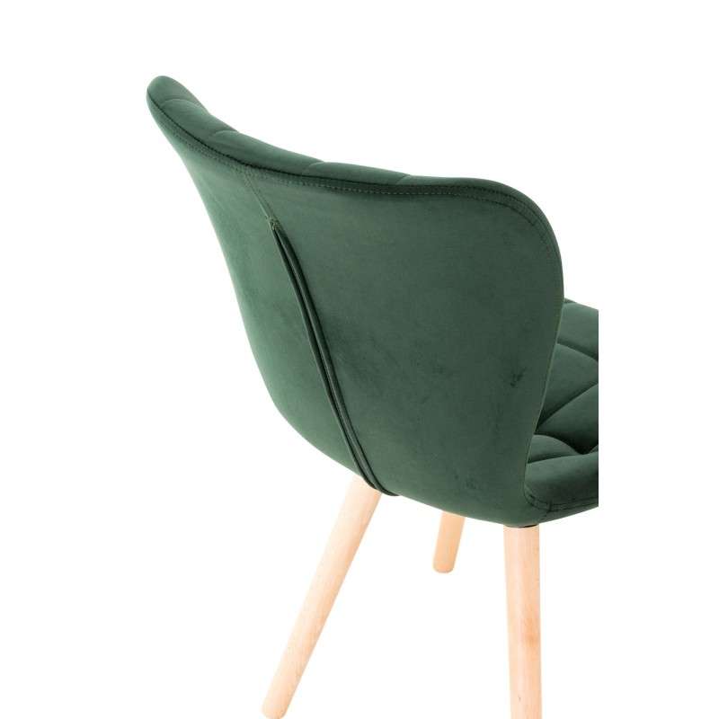 Sillón Elda, terciopelo, verde