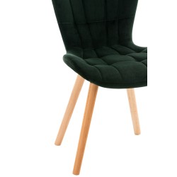 Sillón Elda, terciopelo, verde
