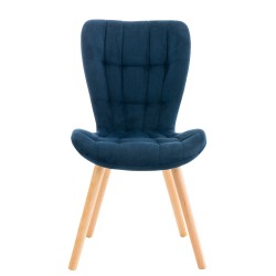 Sillón Elda, terciopelo, azul
