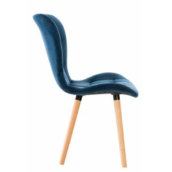 Sillón Elda, terciopelo, azul