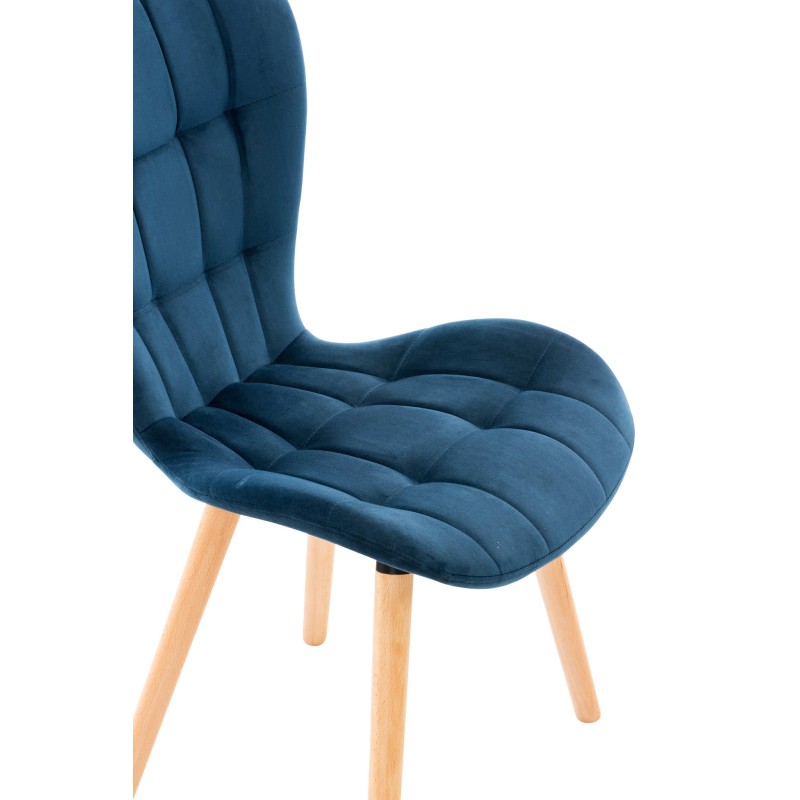 Sillón Elda, terciopelo, azul