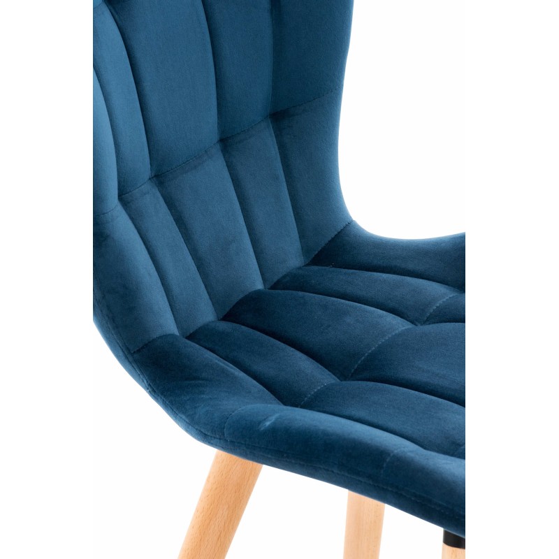 Sillón Elda, terciopelo, azul