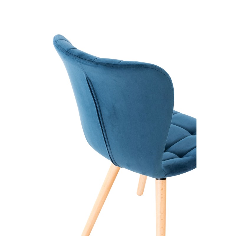 Sillón Elda, terciopelo, azul