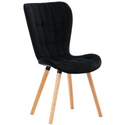 Sillón Elda, terciopelo, negro