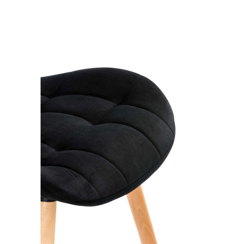 Sillón Elda, terciopelo, negro