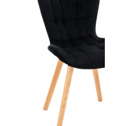 Sillón Elda, terciopelo, negro