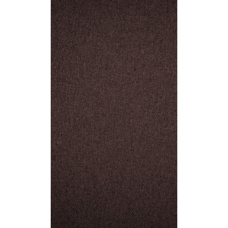 Silla de comedor Zadar, tapizada en tela marrón oscuro antigua.