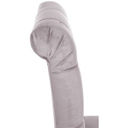 Silla de comedor Lisburn en terciopelo gris